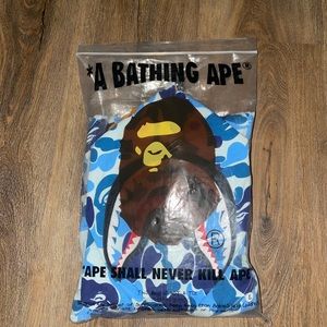 BRAND NEW Bape Big ABC Camo Shark Full Zip Hoodie Blue